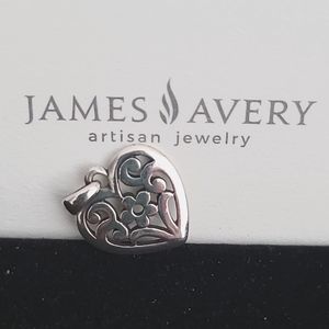 James Avery *RETIRED* heart flower pendant